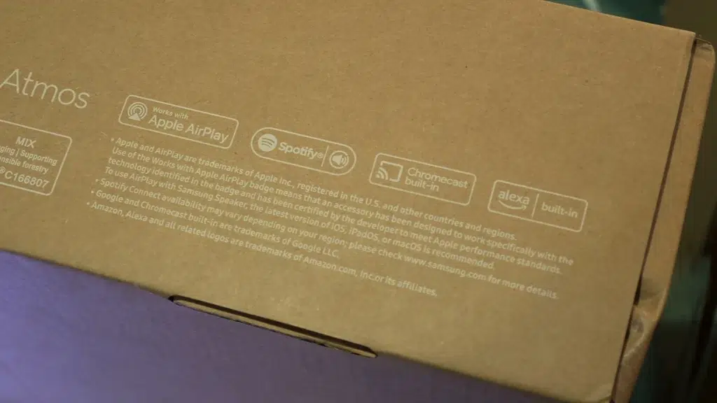 samsung music frame box