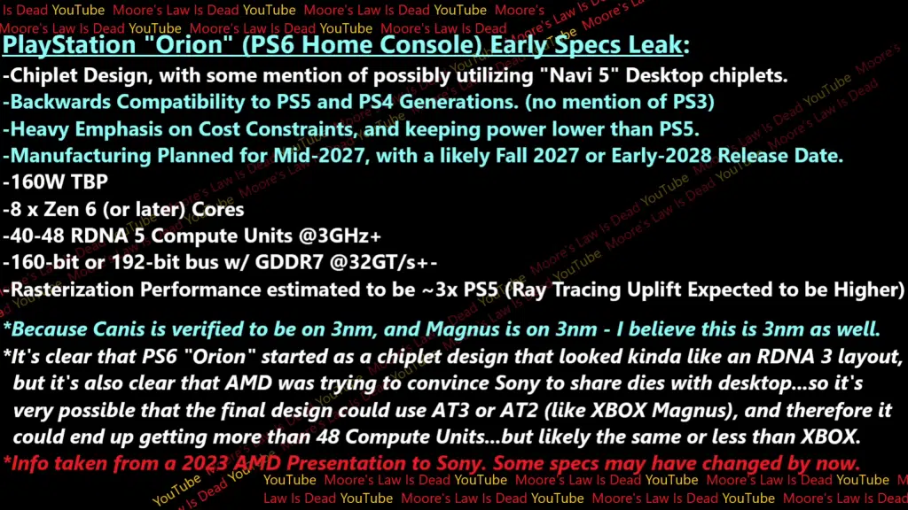 ps6 early leak brutal price below ps5 pro amd rdna 5 ipc 11 49 screenshot