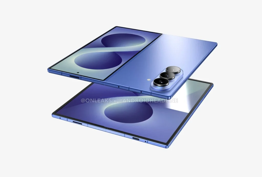 CAD рендър на Galaxy Z Fold8