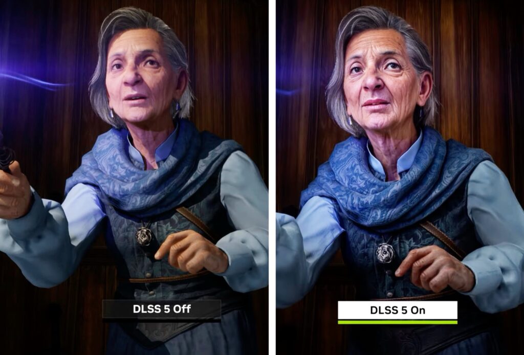 с DLSS 5 off и Nvidia DLSS 5 On.