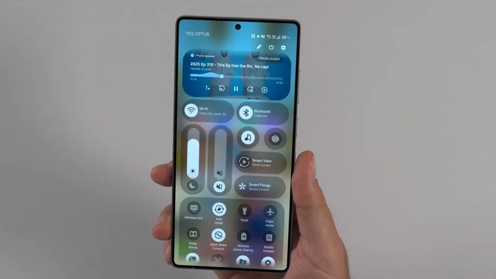 Samsung One UI 8.5 quick panel
