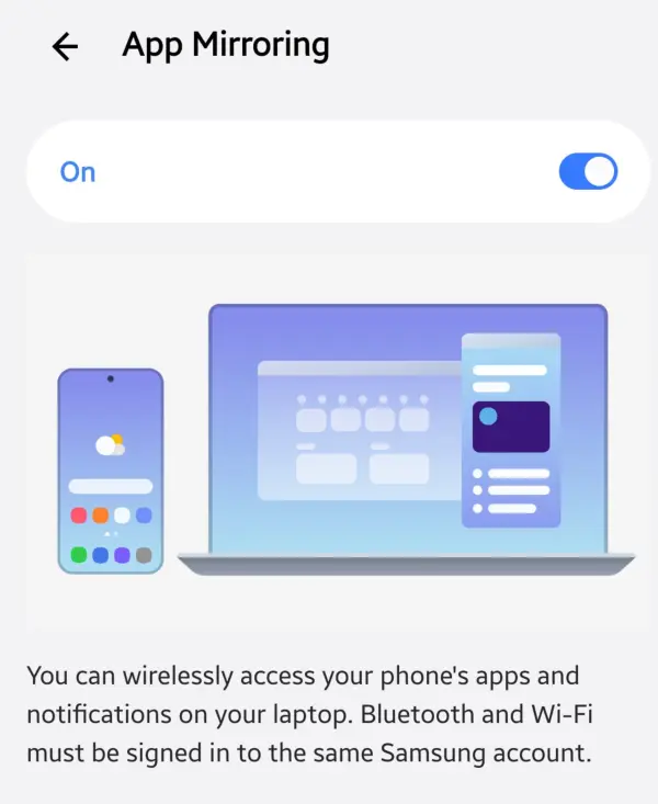 One UI 9.5 - App Mirroring