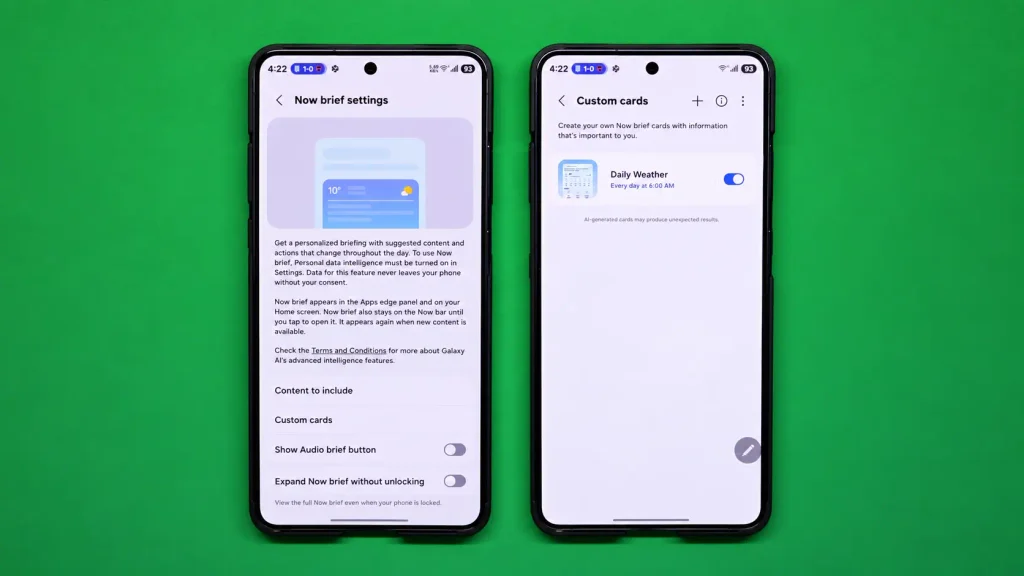 One UI 9 Now Brief