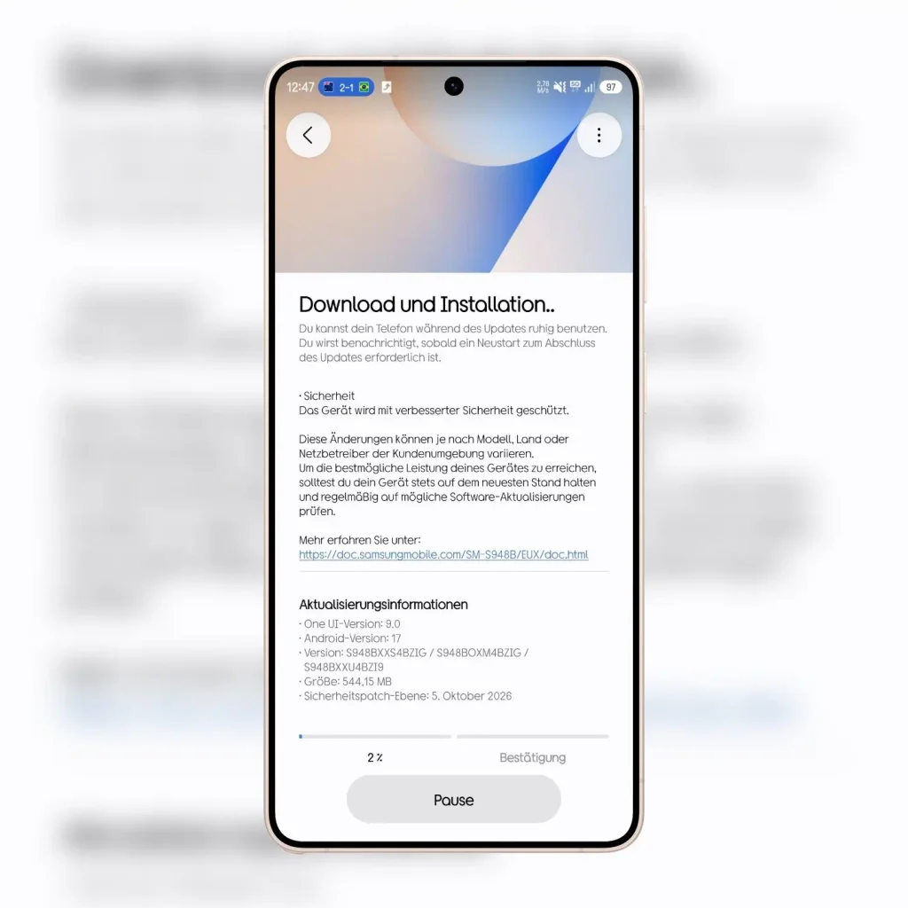 One UI 9 security update