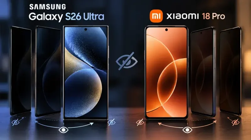 Xiaomi 18 Pro и Galaxy S26 Ultra - Privacy Display.