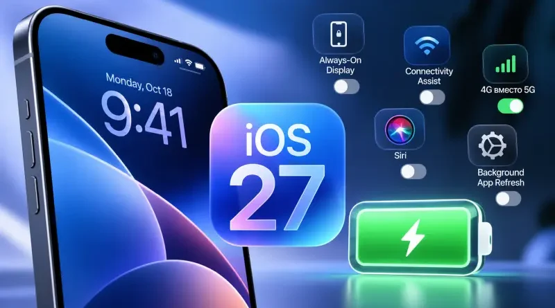 Как да удължим живота на батерията в iOS 27.