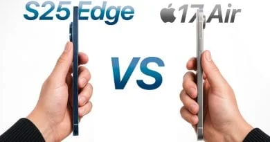 Galaxy S25 Edge vs iPhone 17 Air